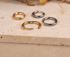 ASTM F-136 Implant Grade Titanium Plain Huggie Hoop Earrings