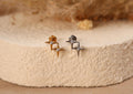 Double Star Titanium Threadless Flat Back Stud