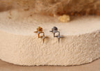 Double Star Titanium Threadless Flat Back Stud