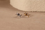 Double Star Titanium Threadless Flat Back Stud
