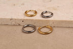 ASTM F-136 Implant Grade Titanium Plain Huggie Hoop Earrings