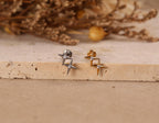 Double Star Titanium Threadless Flat Back Stud