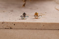 Titanium Opal Marquise Leaf CZ Flat Back Internal Threaded Stud
