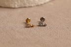Titanium Pear-Cut Tulip Internal Threaded Flat Back Stud