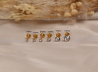 Titanium Bezel Setting Round Tiny Push Pin Stud