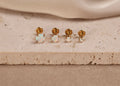 Titanium Push Pin Opal Prong Setting Flat Back Stud