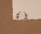 Titanium Threadless Curved Marquise Leaf  Vine Stud