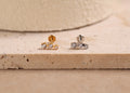 Titanium Threadless Graduated Triple Sparkle Flat Back Stud