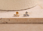 Titanium Threadless Graduated Triple Sparkle Flat Back Stud