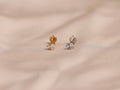 Titanium Threadless Tiny Oval & Round Duo Flat Back Stud