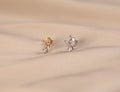 Titanium Triple Marquise Leaf & Round Drop Threadless Stud