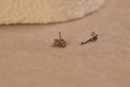 Titanium Triple Marquise Leaf & Round Drop Threadless Stud