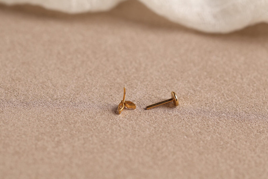 Nature-Inspired Titanium Push Pin Flat Back Studs