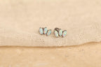 16G/18G Titanium Marquise Opal Cluster Screw Back Stud Earrings, Flat Back Cartilage Earrings, Internally Threaded Labret, Helix Tragus N144