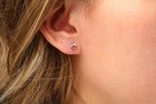 16G/18G Titanium Double Marquise Opal & CZ Chain Stud Earrings –  Flat Back Minimal Marquise Opal Drop, Screw Back Cartilage Earrings N134