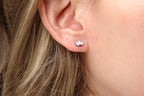 16G/18G Titanium Marquise Opal Cluster Screw Back Stud Earrings, Flat Back Cartilage Earrings, Internally Threaded Labret, Helix Tragus N144