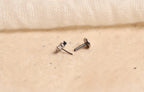 Titanium Push Pun Triple Marquise Flat Back Stud