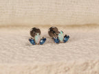 16/18G Titanium Opal & Blue Marquise Screw Back Stud Earrings, Internally Threaded Flat Back Cartilage Earrings, Helix Tragus Conch N146