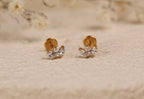 16G/18G/20G Titanium Triple Marquise Flat Back Stud, CZ Marquise Cartilage Earrings, Threadless Helix Stud, Minimal Tragus Earring N152