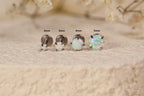 16G/18G/20G Titanium Opal Labret Stud Earrings – Threadless Opal Cartilage Earrings, Titanium Flat Back Stud- Tragus Earring, Helix N132