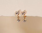 16G/18G/20G Titanium Dangle Flat Back Earrings, CZ Cartilage Studs, Threadless Helix Earrings, Marquise Drop Tragus Jewelry, N153