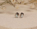 16G/18G/20G Titanium Opal Marquise Flat Back Stud | Threadless Cartilage Earring | Helix Tragus Conch Piercing Jewelry | Hypoallergenic N169