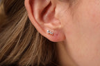 16G/18G/20G Titanium Marquise CZ Flat Back Earrings, Threadless Push Pin Cartilage Studs, Helix Earrings, Minimal Tragus Jewelry N159