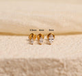 Titanium Push Pin Marquise CZ Flat Back Stud 3.5mm, 4mm, 5mm