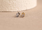 16G/18G/20G Titanium Bezel Pear CZ Flat Back Earrings, Threadless Cartilage Studs, Minimal Helix Earrings, Hypoallergenic Jewelry N151