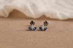 Titanium Opal & Blue Marquise Screw Back Stud