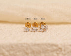 16G/18G/20G Princess Cut CZ Flat Back Earrings, Titanium Stud Earrings, Hypoallergenic Helix Tragus Cartilage Labret Piercing N177