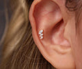 16G/18G/20G Titanium Marquise CZ Flat Back Earrings, Threadless Push Pin Cartilage Studs, Helix Earrings, Minimal Tragus Jewelry N159