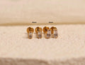 Titanium Baguette CZ Push Pin Flat Back Stud