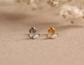 Titanium Baguette & Marquise Flat Back Stud Earrings