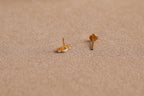 Titanium Push Pin Trio Round Opal Flat Back Studs