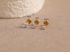 16G/18G/20G Princess Cut CZ Flat Back Earrings, Titanium Stud Earrings, Hypoallergenic Helix Tragus Cartilage Labret Piercing N177