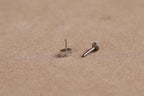 16G/18G/20G Oval Cut Titanium Flat Back Earrings, Dainty Crystal Stud, Hypoallergenic Threadless Piercing Jewelry N179