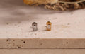 Titanium Beaded Baguette Screw Back Flat Back Stud