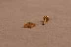 Titanium Internal Threaded Marquise Leaf Flat Back Stud