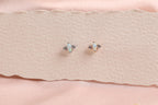 16G/18G Titanium Marquise Opal Trio Stud Earring – Internally Threaded Flat Back , Cartilage Tragus Lobe Earrings N195