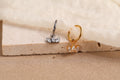 16G/18G Titanium Marquise Trio CZ Dangle Titanium Hoop Earrings, Crystal Leaf Drop Hoops, Lobe Earrings, Hypoallergenic N209