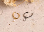 16G/18G Titanium Opal Marquise Hoop Earrings | Dainty Opal Charm Huggies | Hypoallergenic Cartilage Hoops | Minimalist Titanium N210