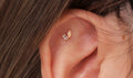 16G/18G/20G Titanium Flat Back Stud Earrings, CZ Marquise Cartilage Earrings, Threadless Helix Stud, Minimal Tragus Earring N154