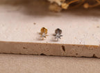 Titanium Internal Threaded Pear Crystal Sunburst Stud