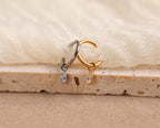 16G/18G Titanium Marquise CZ Dangle Hoop Earrings, Dainty Cartilage Hoop, Lobe Earrings, Hypoallergenic N216