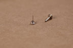 16G/18G/20G Titanium Heart CZ Threadless Flat Back Earring, Titanium Push Pin Labret Stud, Crystal Helix Tragus Conch Lobe Piercing