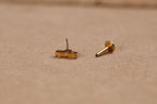 16G/18G/20G Titanium Three Pear Crystal Cluster Threadless Flat Back Earring, Titanium Push Pin Labret, Helix Flat Tragus Lobe N214
