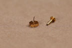 16G/18G/20G Titanium Marquise Pinwheel Crystal Threadless Flat Back Earring, Titanium Push Pin Labret, CZ Flower Helix Flat Tragus N204