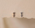 16G/18G/20G Titanium Starlight Drop Flat Back Earring, Round and Marquise CZ Threadless Titanium Labret, Dainty Celestial Helix Lobe N200