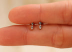 16G/18G/20G Titanium Starlight Drop Flat Back Earring, Round and Marquise CZ Threadless Titanium Labret, Dainty Celestial Helix Lobe N200